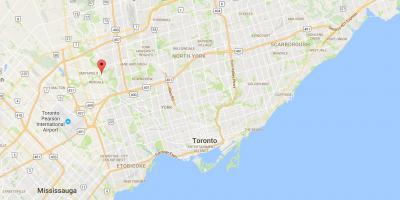 Kaart Thistletown linnaosa Toronto