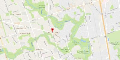 Kaart Thistletownneighbourhood naabrus-Toronto
