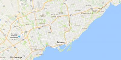 Kaart Thorncliffe Park district Toronto