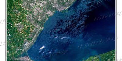 Kaart Toronto lake Ontario satellite