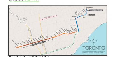 Kaart Toronto metroo liin 5 Eglinton