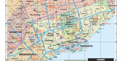 Kaart Turismi-Toronto