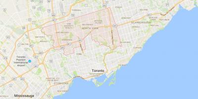 Kaart Uptown Toronto district Toronto