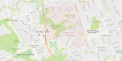 Kaart Victoria Küla naabrus-Toronto