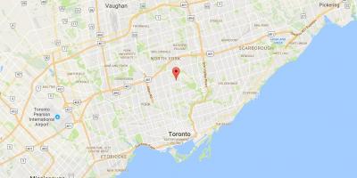 Kaart Wanless Park district Toronto
