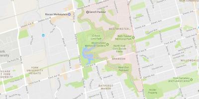 Kaart Westminster–Branson naabrus-Toronto