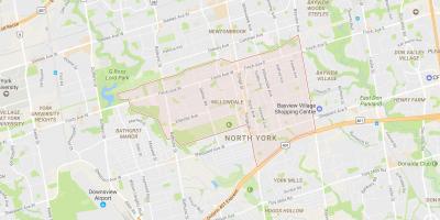 Kaart Willowdale naabrus-Toronto