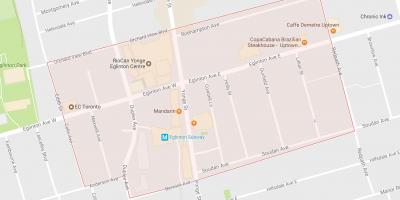 Kaart Yonge ja Eglinton naabrus-Toronto