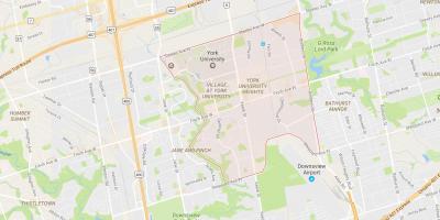 Kaart York University Heights naabrus-Toronto